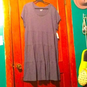Gray dress knee length